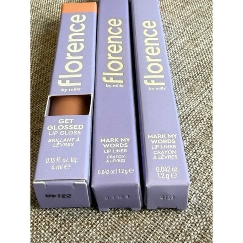 Florence by Mills Lip Bundle | Get Glossed Lip Gloss + 2 Mark My Words Lip Liner